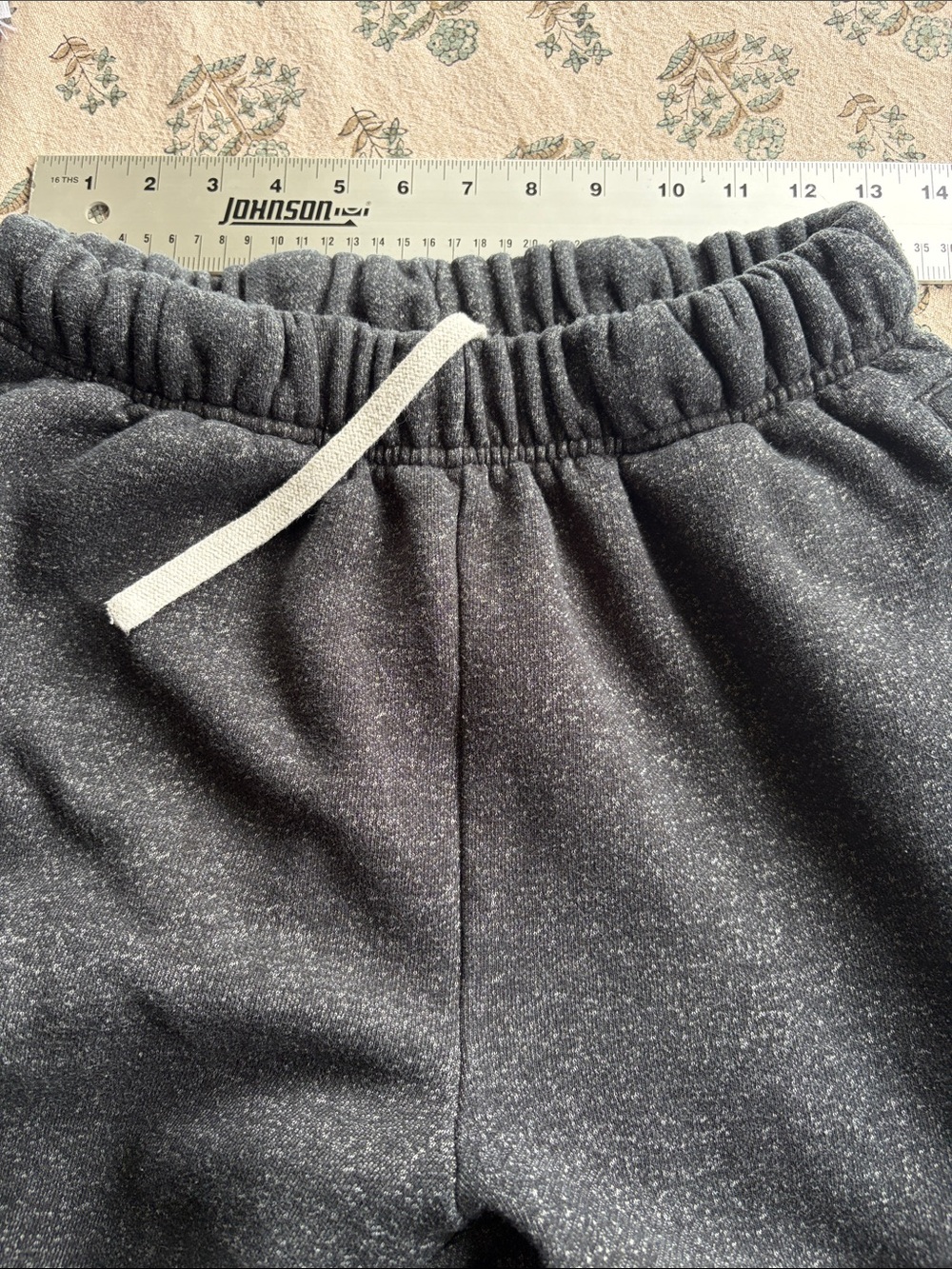 tentree Charcoal Heather Men's Sweatpants with White Drawcord
